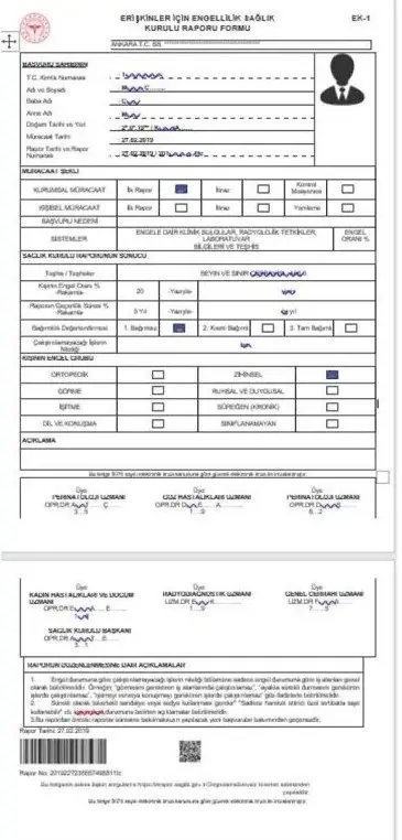 engelli sağlık raporu